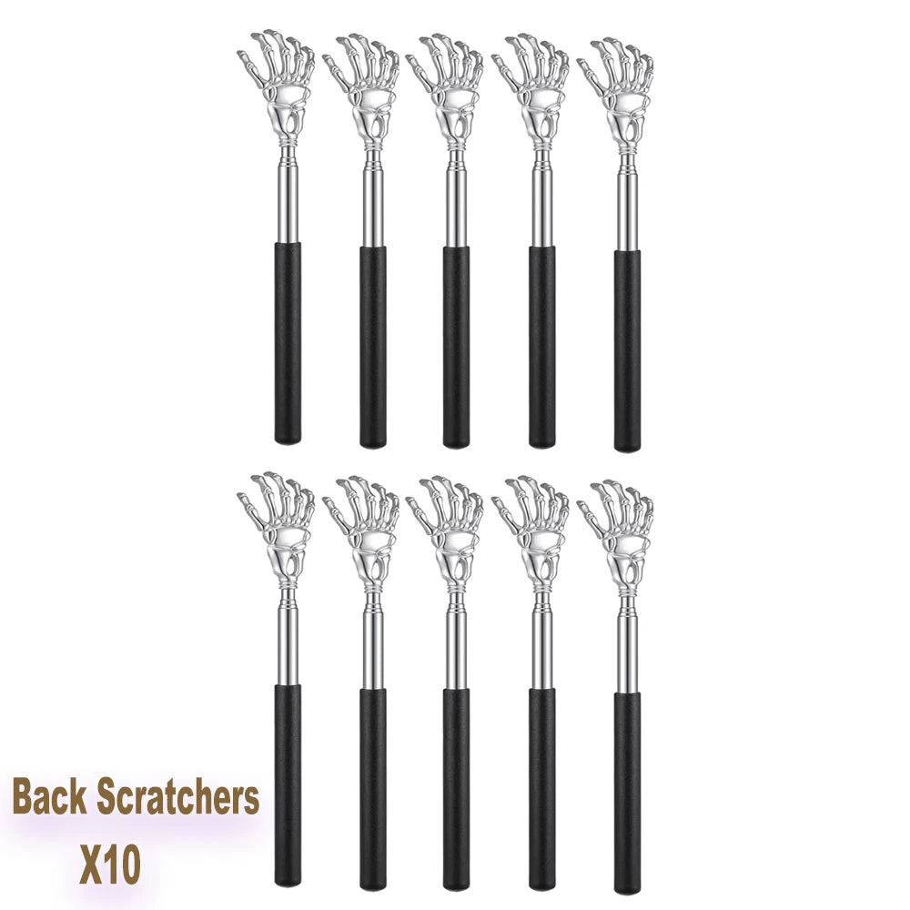 Telescoping Stainless Steel Back Scratcher – Human & Pets Back Scratcher PLUSH BLACK X10