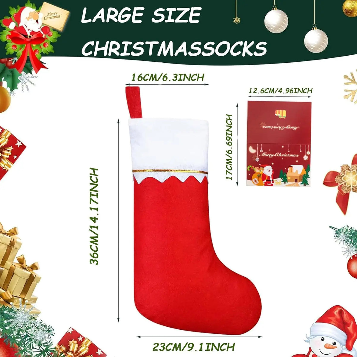 Red Plaid Christmas Stockings Set – Rustic Fireplace Décor Christmas Stockings Set PLUSH