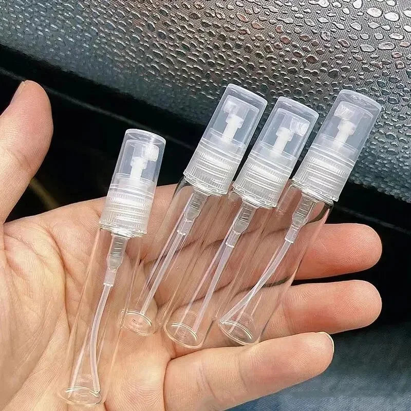 Mini Clear Glass Perfume Vials 3ml 5ml 10ml | 5 & 10 Pack Glass Perfume Vials PLUSH