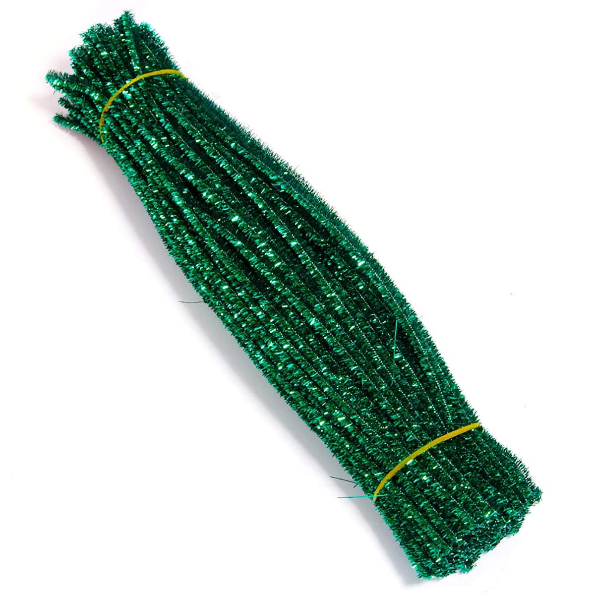 100pcs Chenille Pipe Cleaners – DIY Crafts & Jewelry Making Craft Wire Supplies PLUSH gold green 30cm