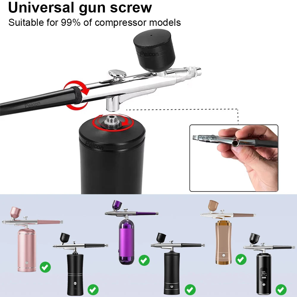 Portable Airbrush Spray Gun 0.3mm – Nails, Cake & Craft Art Airbrush Spray Gun PLUSH