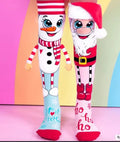 Cartoon Christmas Socks Set – Santa & Snowman Family Gift Holiday Socks Set PLUSH A 1Pair