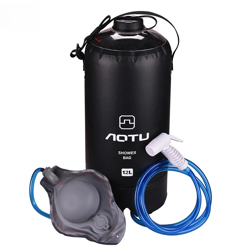 12L Portable Outdoor Shower Bag – Camping & Travel Bath Bag Outdoor Shower Bag PLUSH
