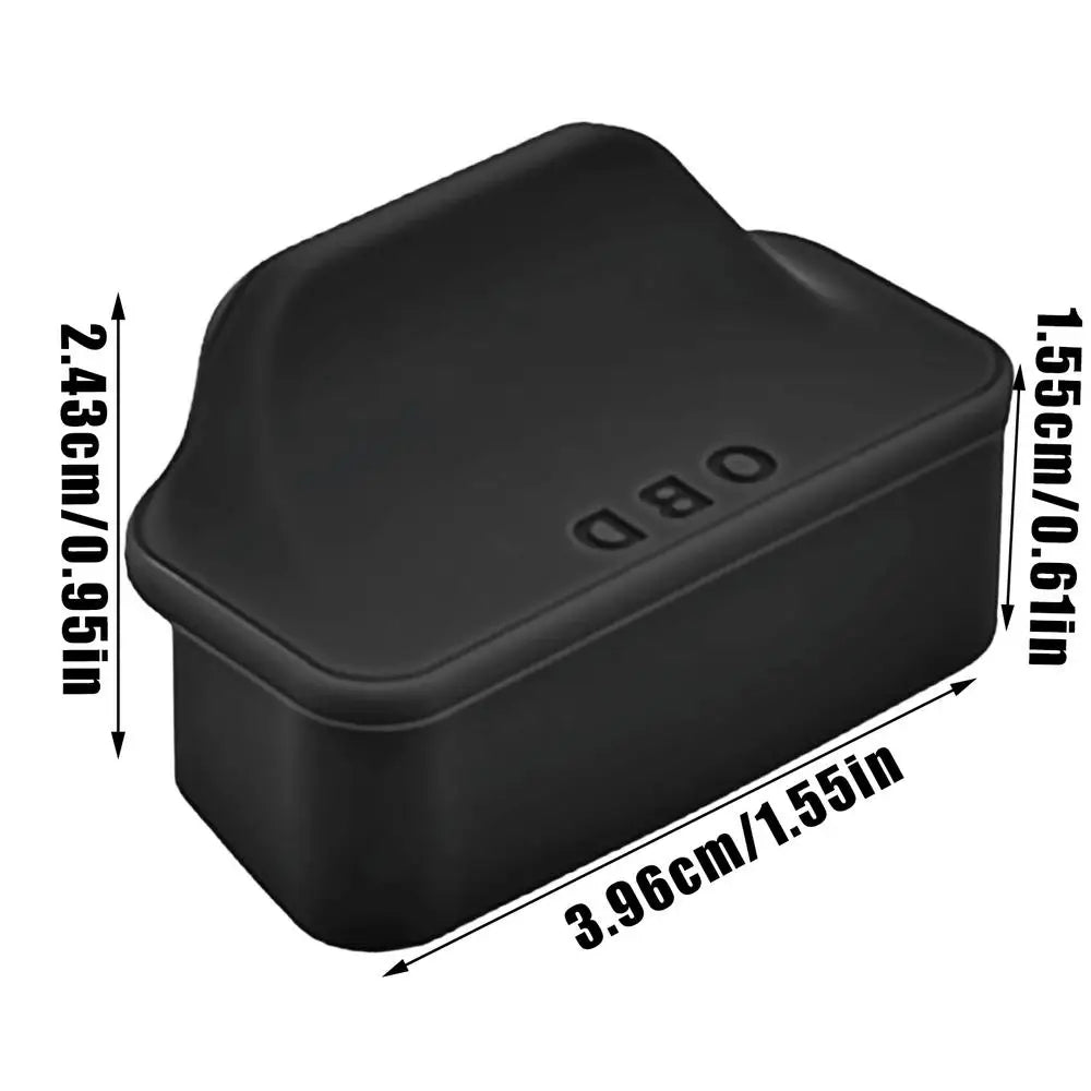 Silicone OBD Port Dust Cover | Waterproof Car Port Protector OBD Port Protector PLUSH Black