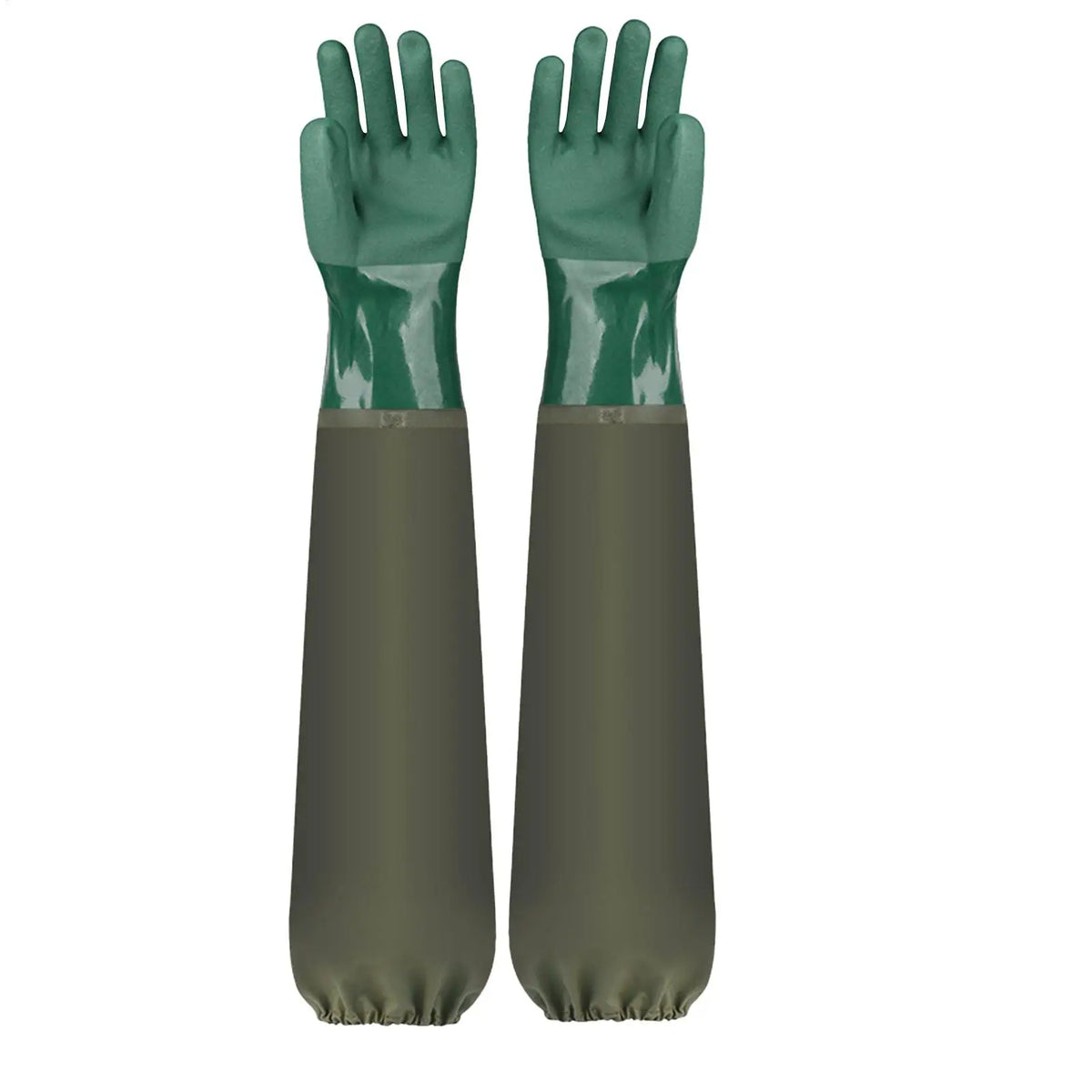 Long Rubber Cleaning Gloves – Waterproof Elbow-Length 1 Pair Rubber Cleaning Gloves PLUSH