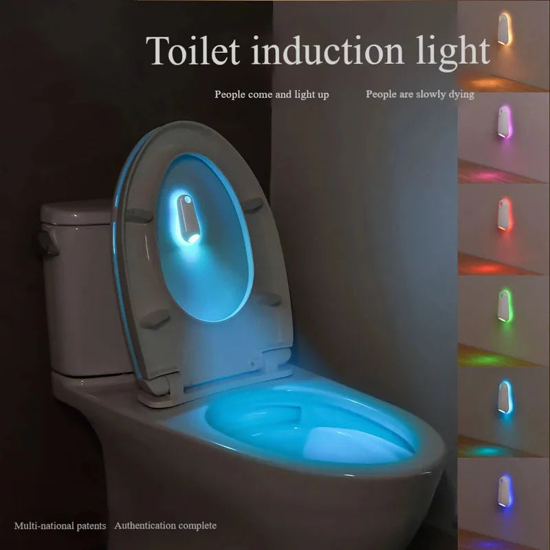 LED Toilet Night Light – 8 Color Motion Sensor Rechargeable LED Night Light PLUSH