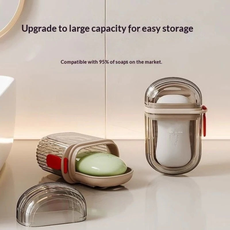 Portable Leak-Proof Travel Soap Box with Lid & Drain Hole Travel Soap Box PLUSH