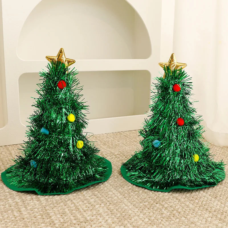 Mini Christmas Tree Hat Headbands – Holiday Photo Props Set Holiday Headband Set PLUSH