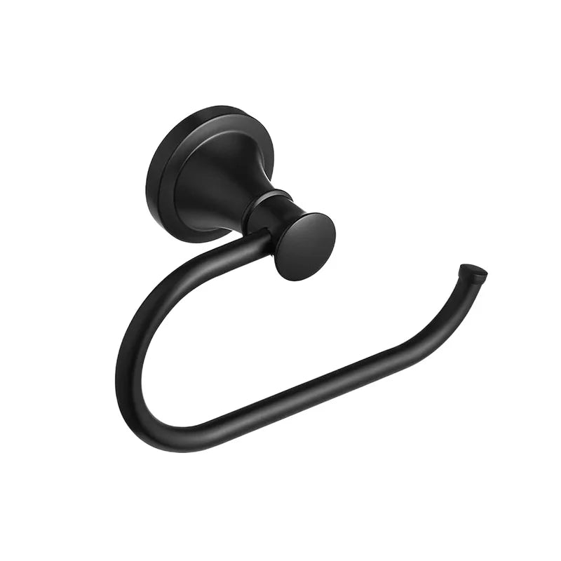 Wall Mounted Toilet Paper Holder – Rustproof Black Chrome Nickel Toilet Paper Holder PLUSH Black