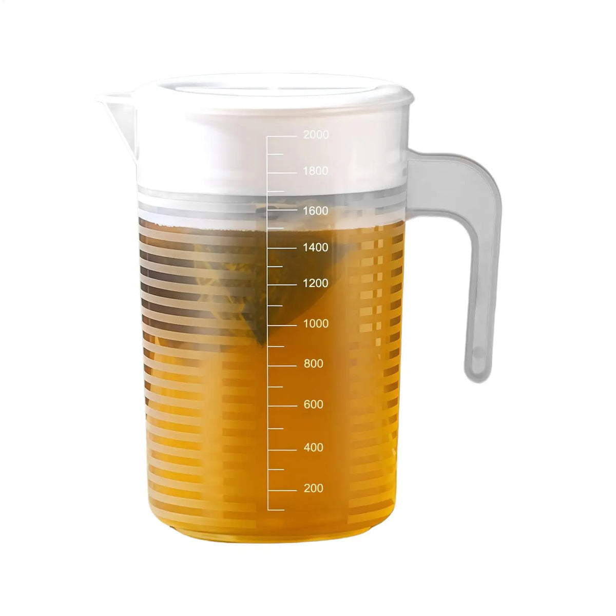 2L Measuring Pitcher Jug with Lid – Clear Water & Juice Carafe Measuring Pitcher Jug PLUSH