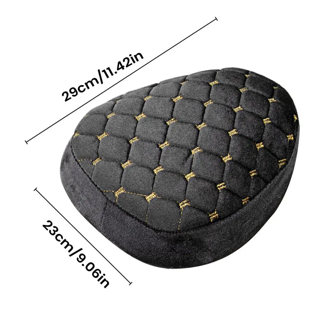 Winter Fleece Motorcycle Seat Cover – Thermal Cushion Pad Motorcycle Seat Cover PLUSH Black 1PC