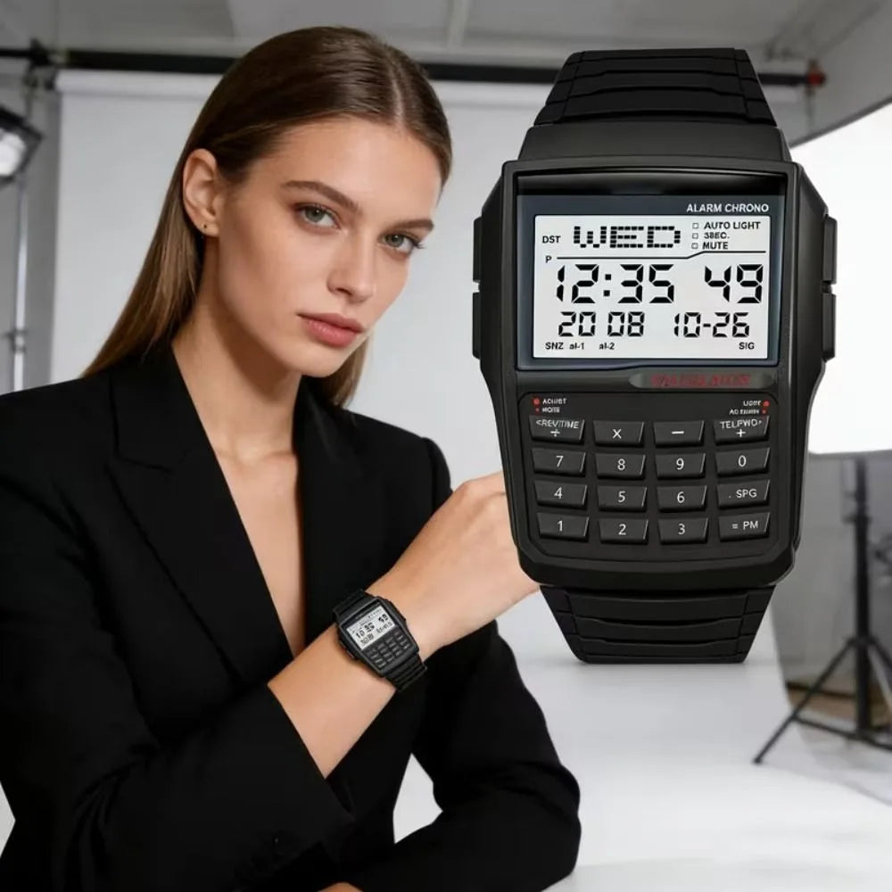 Men's LED Digital Watch – Waterproof, Alarm & Shock Resistant Digital LED Watch PLUSH