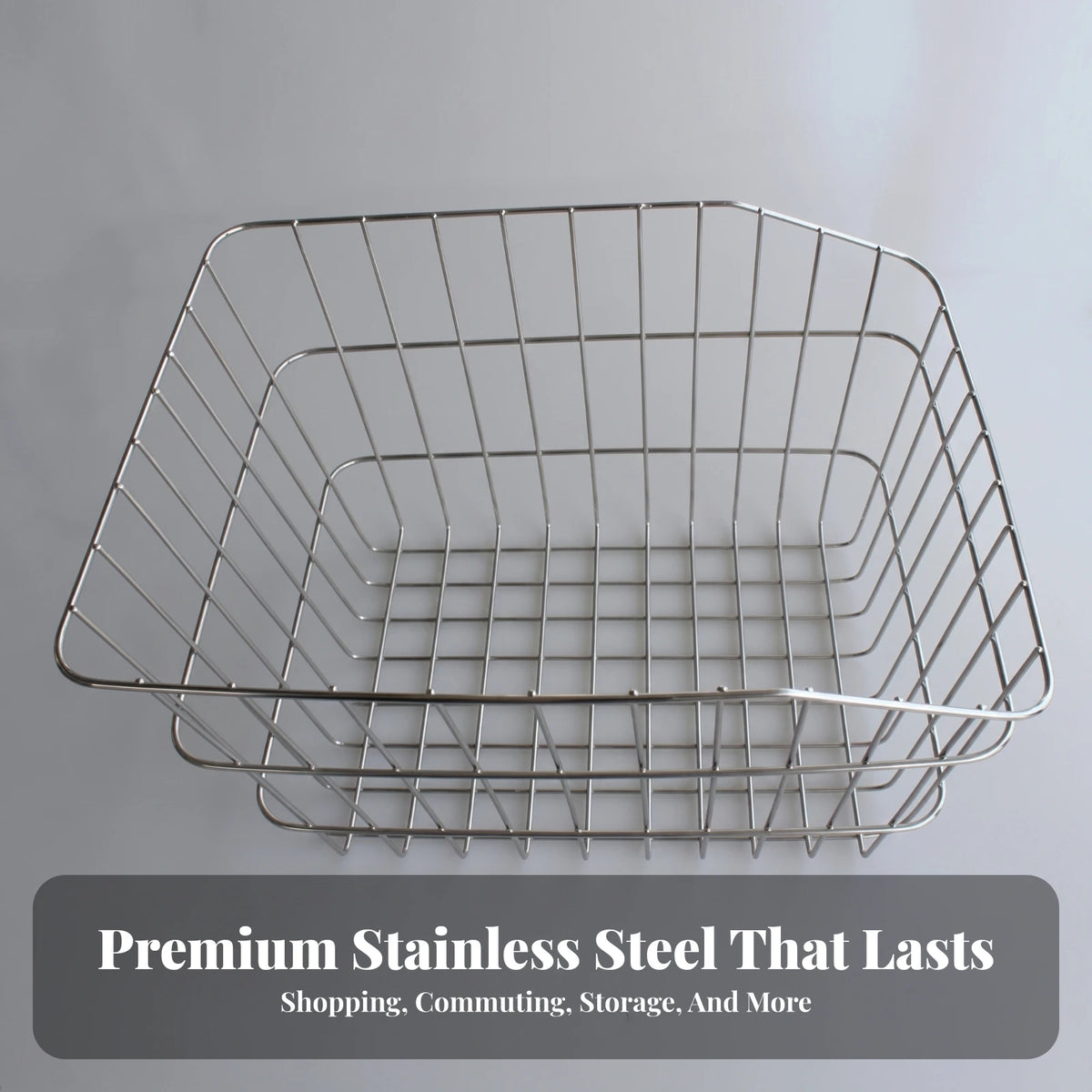 Stainless Steel Rear Bike Basket with Mounting Bracket Rear Bike Basket PLUSH