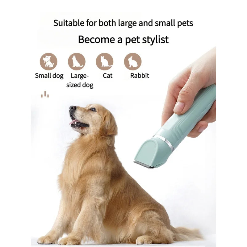 4-in-1 USB Rechargeable Electric Pet Hair Clipper & Trimmer Pet Hair Clipper PLUSH