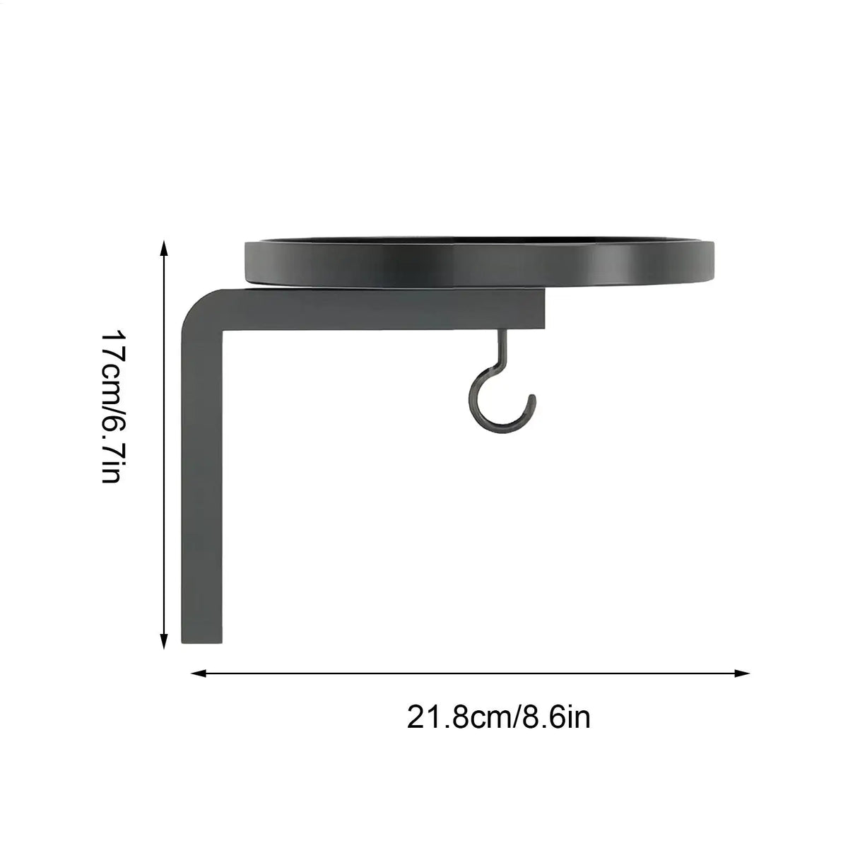 Wall Mounted Metal Plant Holder – Black 2-Tier Hanging Rack Wall Plant Holder PLUSH