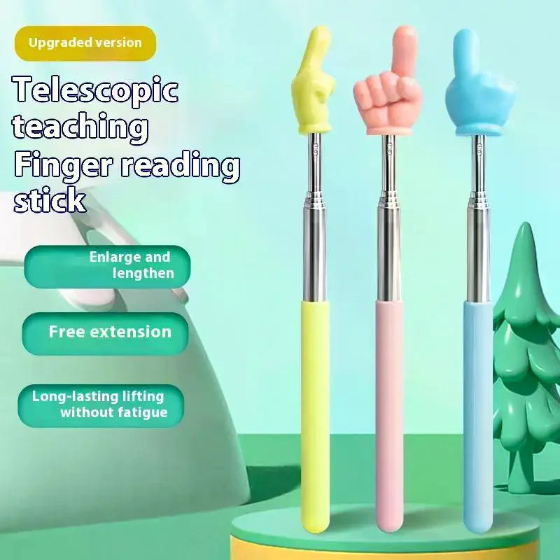Telescopic Teaching Pointer Stick – Finger Tip Design 68cm Teaching Pointer Stick PLUSH