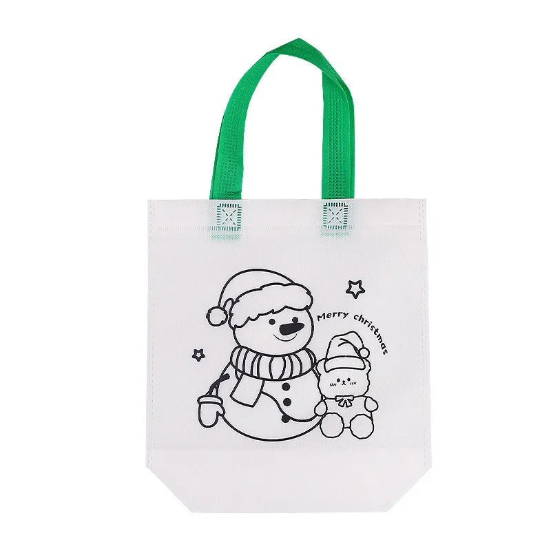 Christmas Graffiti Coloring Bags – Reusable DIY Party Favor DIY Party Favor Bags PLUSH