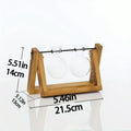 Glass Propagation Station in Wooden Rack | Hydroponic Vases Propagation Station PLUSH B