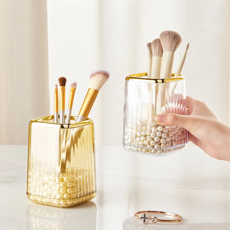 Desktop Makeup Brush Holder & Cosmetic Organizer Box Makeup Brush Organizer PLUSH