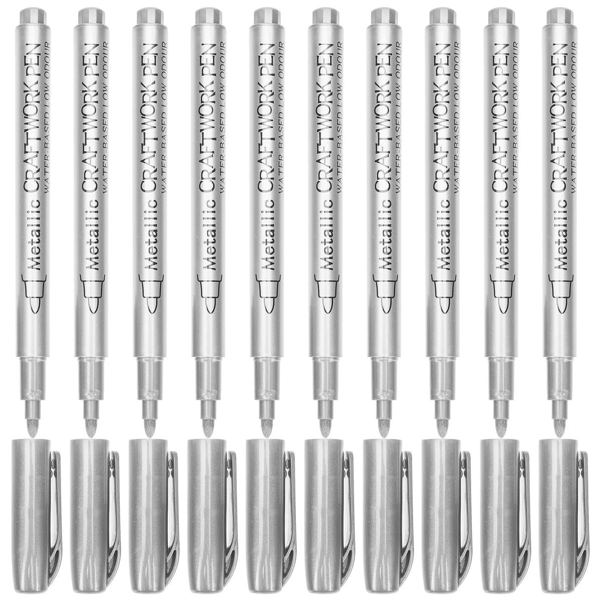 10-Pack Metallic Oil Paint Markers – Permanent Fine Tip Pens Oil Paint Markers PLUSH
