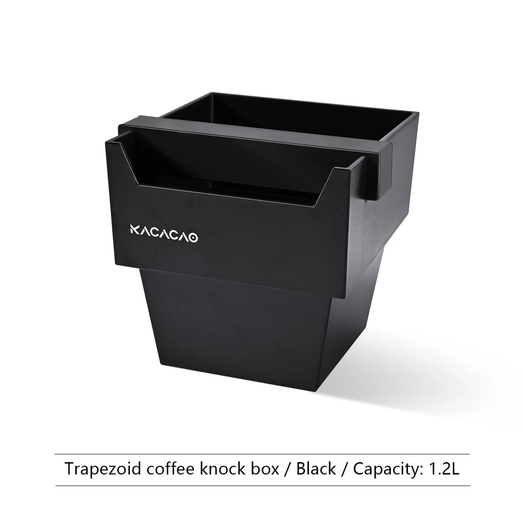 KACACAO Coffee Knock Box – Espresso Grounds Dump Bin Coffee Knock Box PLUSH Black
