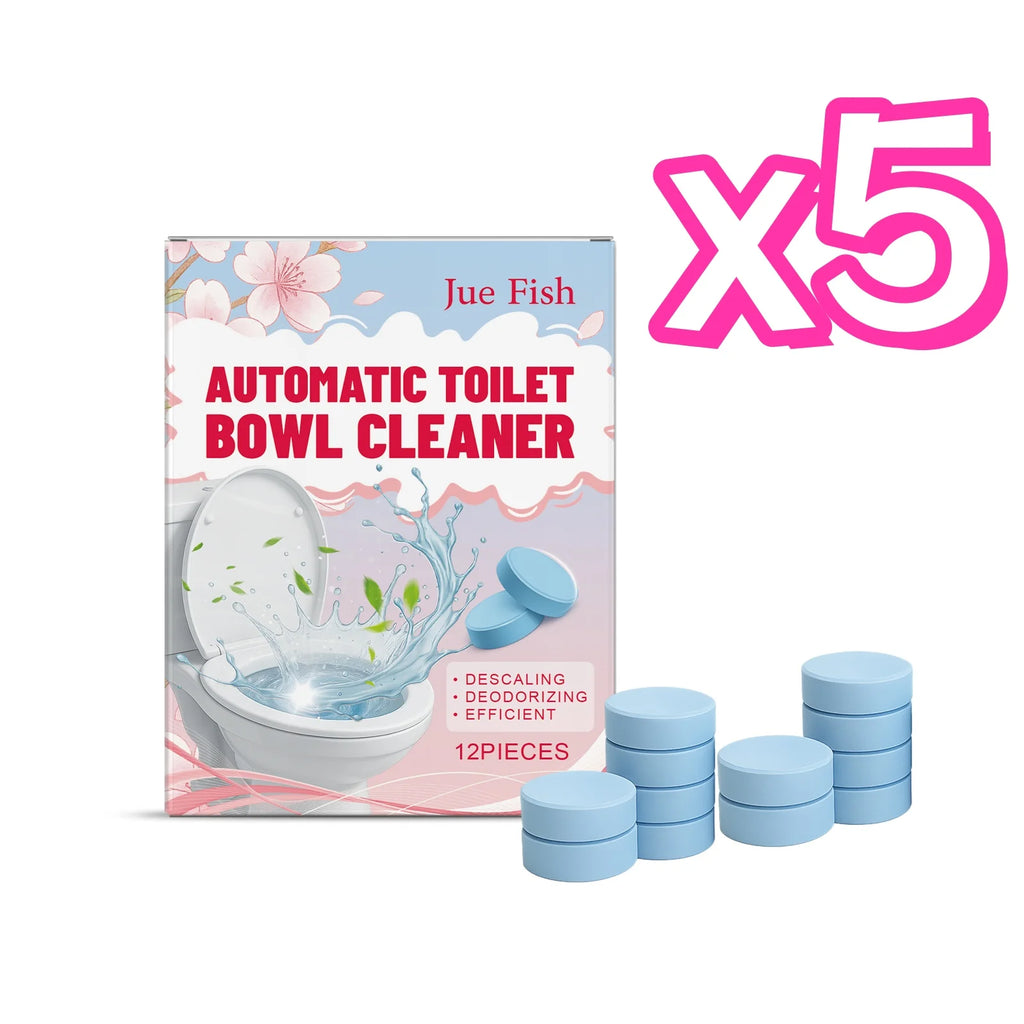 Toilet Cleaning Effervescent Tablets 12pc – Deodorizing Cleaner Toilet Cleaning Tablets PLUSH 12pcs in boxed x 5