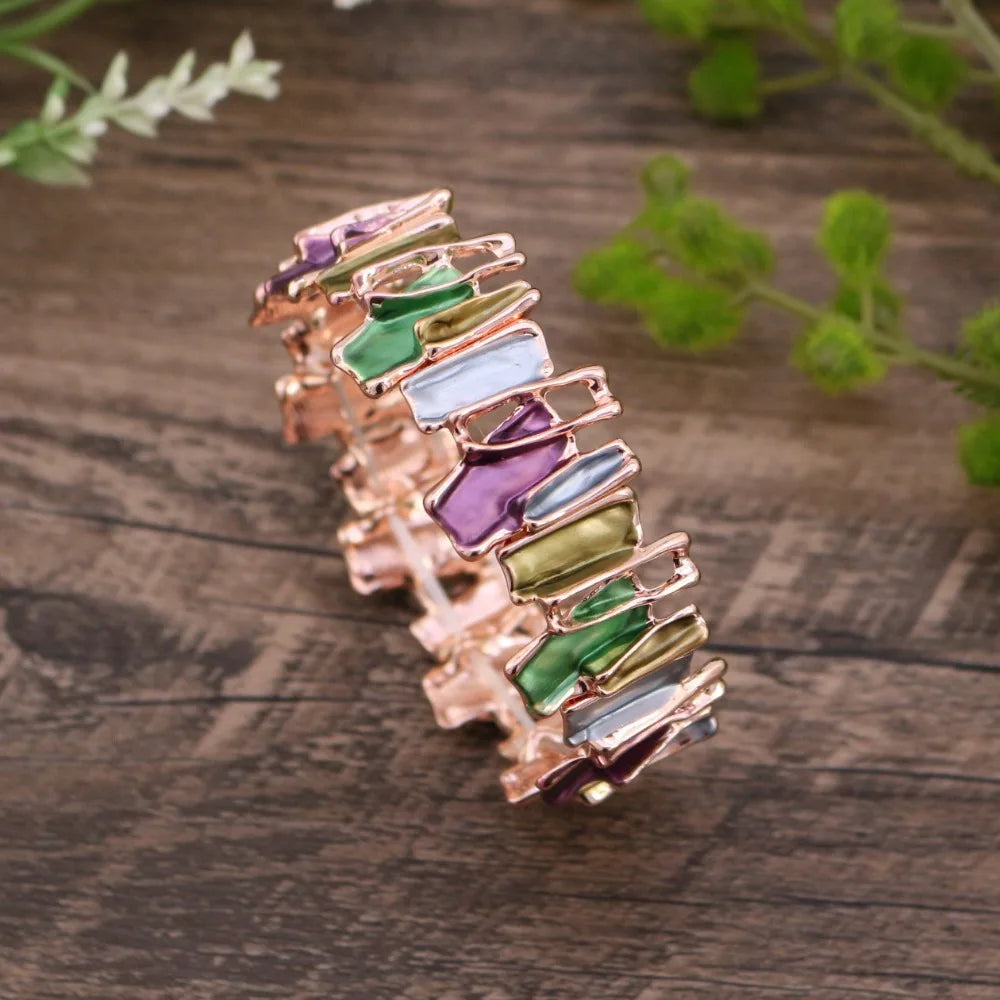 Vintage Bohemian Irregular Geometry Elastic Bangle Bracelet Elastic Bangle Bracelet PLUSH Style 7