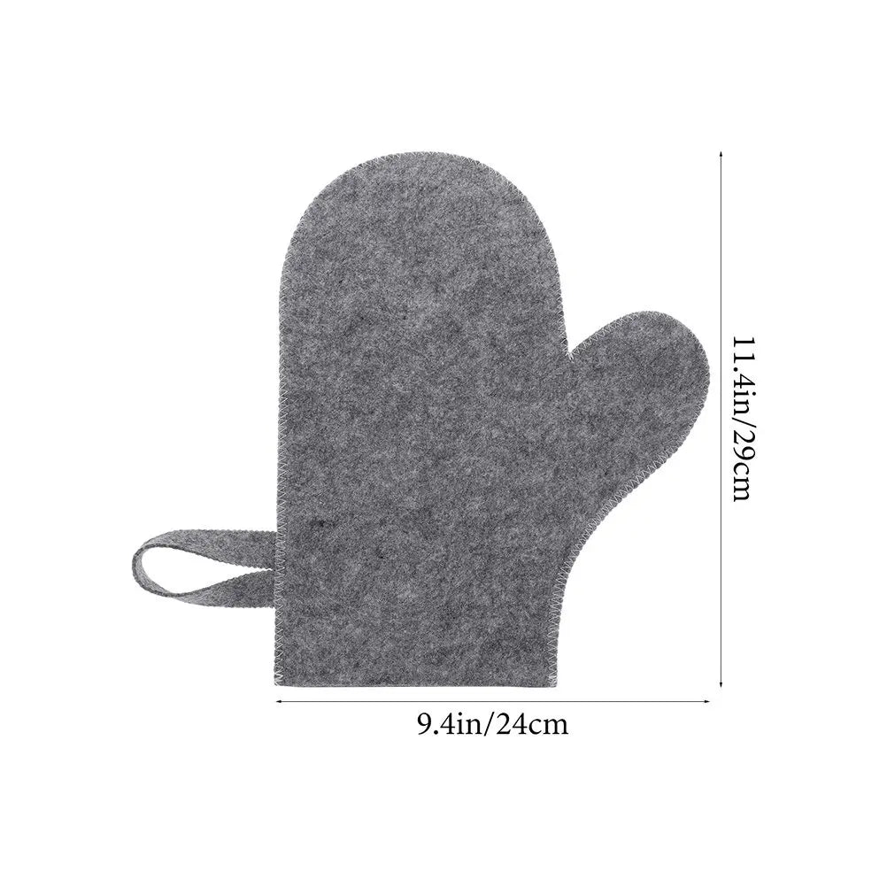 Felt Sauna Gloves – Heat Protection Mitt for Spa & Bath Sauna Gloves PLUSH