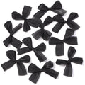 10pcs Pearlescent Polyester Bows – DIY Hair & Jewelry Making Craft Bow Embellishments PLUSH black