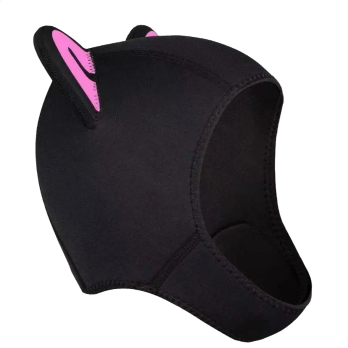 Women's Cat Ear Neoprene Diving Hood with Chin Straps Neoprene Diving Hood PLUSH