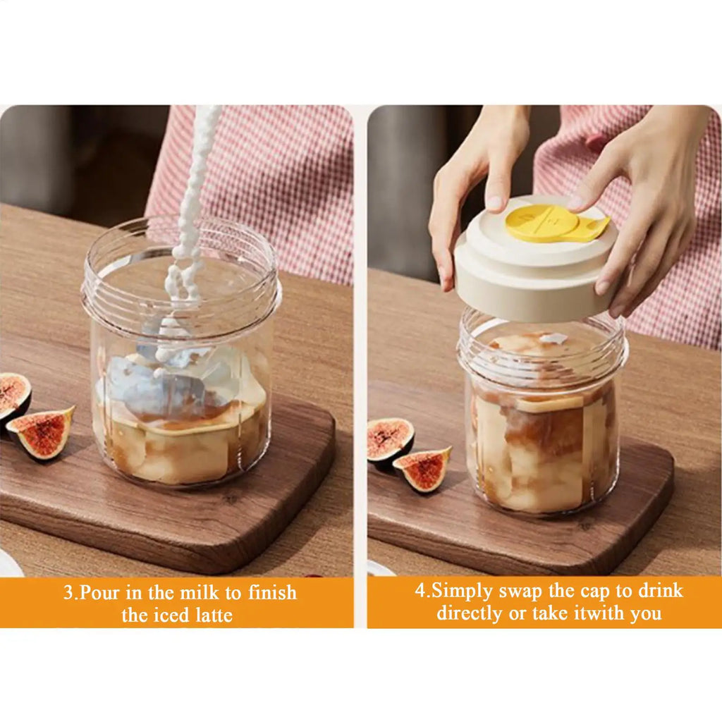 2-in-1 Ice Making Bottle & Cold Brew Coffee Mug 400ml Ice Making Bottle PLUSH