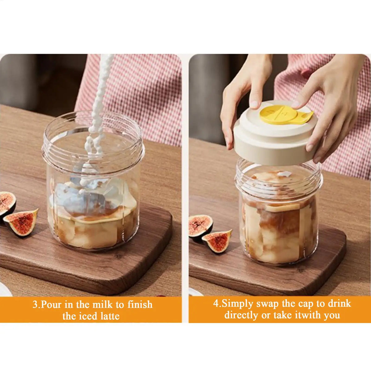 2-in-1 Ice Making Bottle & Cold Brew Coffee Mug 400ml Ice Making Bottle PLUSH