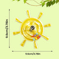 Interactive Parrot Rotating Windmill Cage Toy & Treat Dispenser Bird Cage Toy PLUSH Yellow