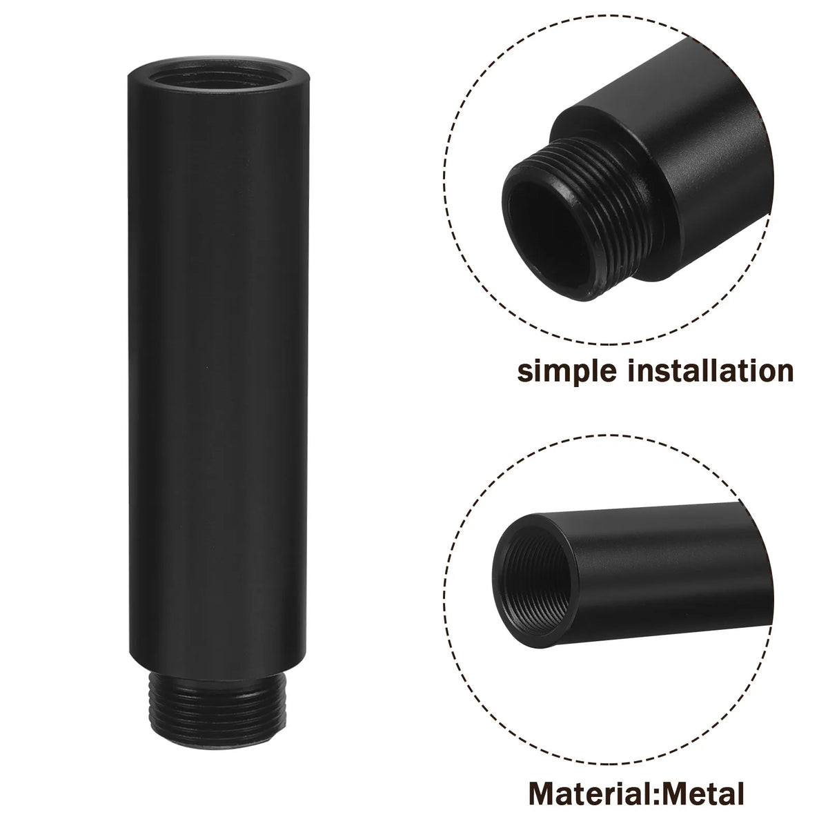 Metal Mic Stand Extension Tube & Adapter Kit | Foxnovo Mic Stand Accessory PLUSH