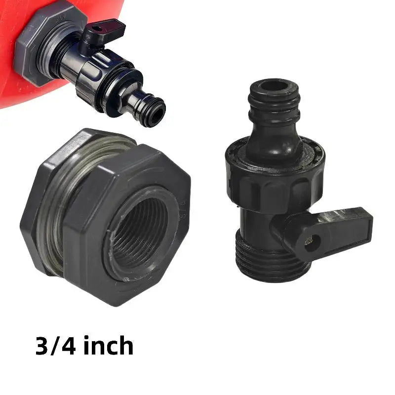 PVC IBC Water Tank Adapter with Valve – Rainwater Harvesting Water Tank Adapter PLUSH