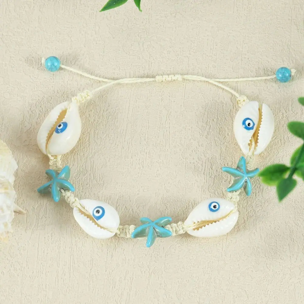 Bohemian Sea Series Starfish & Turtle Beaded Bracelet Beaded Strand Bracelet PLUSH style E