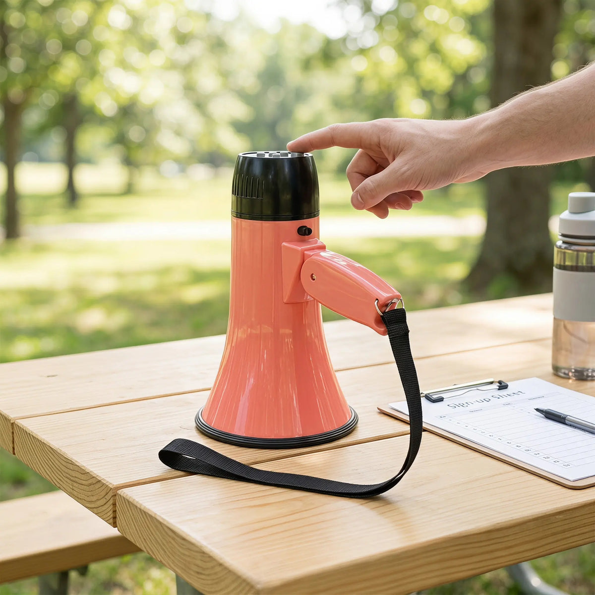 Pink Portable Megaphone Bullhorn – Battery Powered Voice Amplifier Portable Megaphone Bullhorn PLUSH Default Title