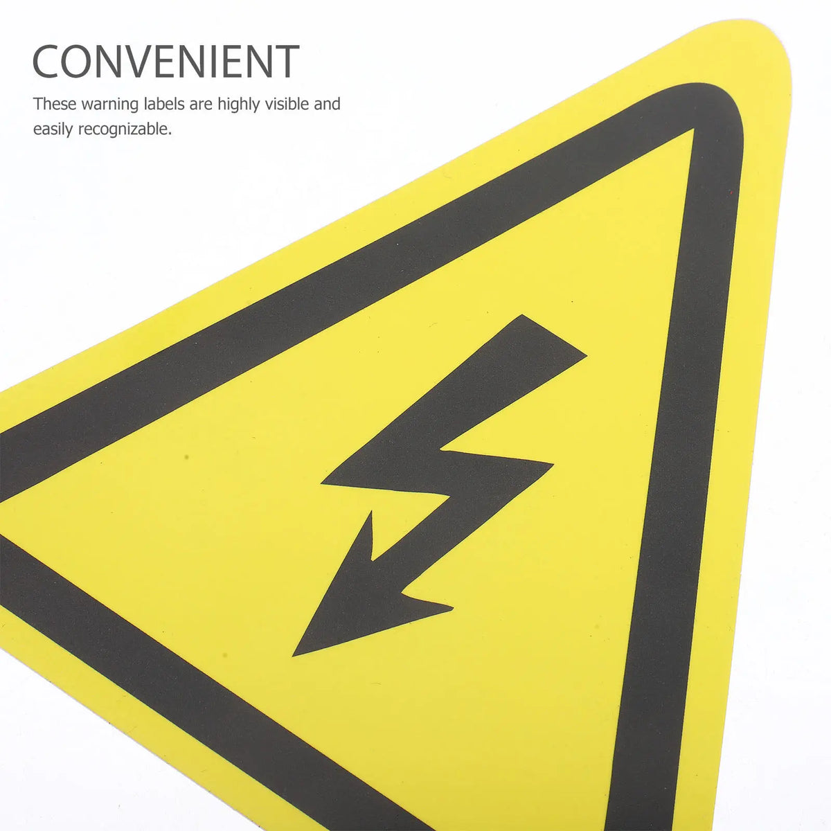 High Voltage Warning Labels 4Pcs – Electric Hazard Triangle Signs Safety Warning Labels PLUSH