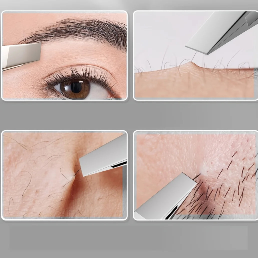 Ouriner Precision Stainless Steel Eyebrow Tweezers Set Eyebrow Tweezers PLUSH