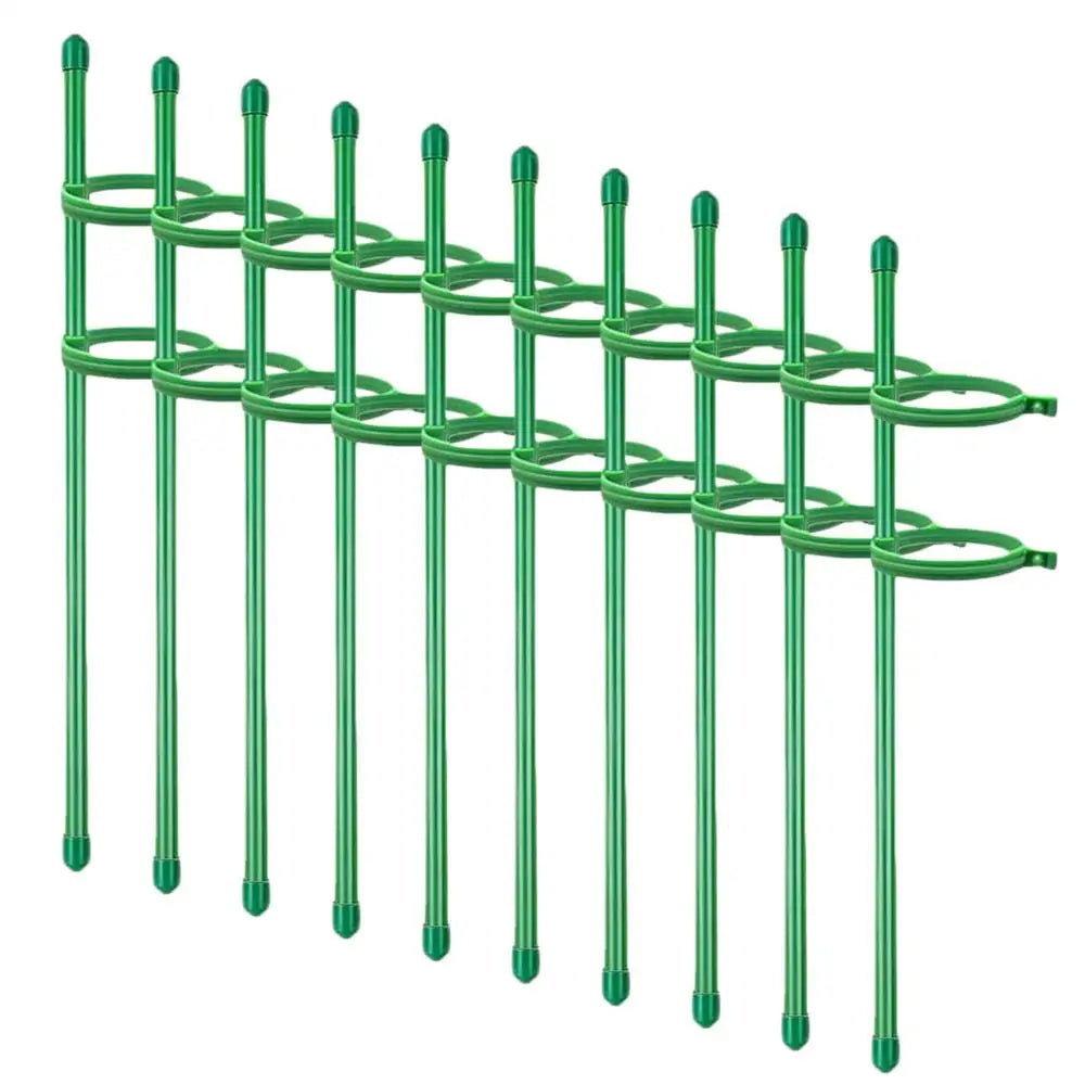 10pcs Adjustable Plant Support Stakes & Flower Grow Clips Plant Support Stakes PLUSH 10Pcs