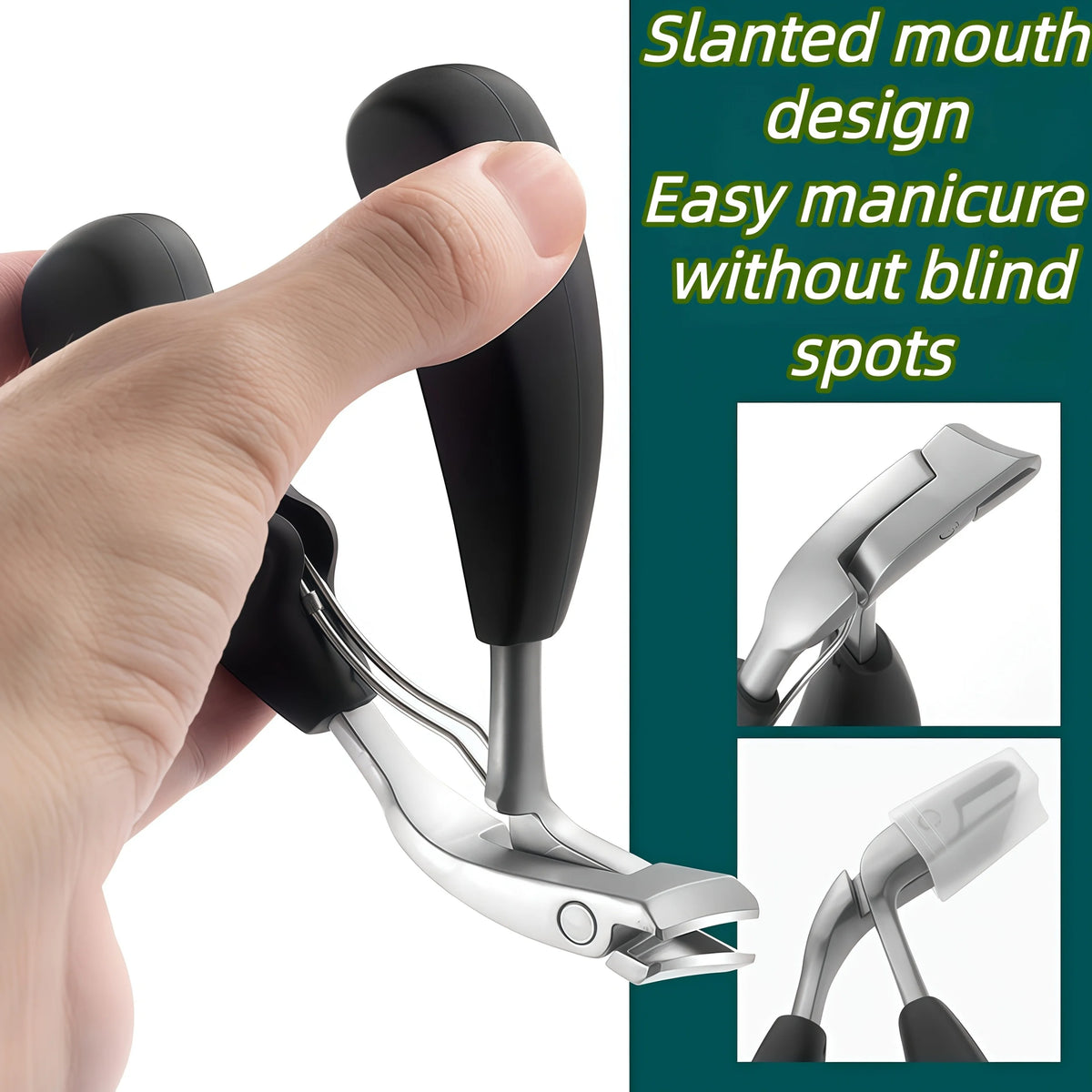 Ouriner Heavy-Duty Slanted Toenail Clippers – Stainless Steel Nail Clipper PLUSH
