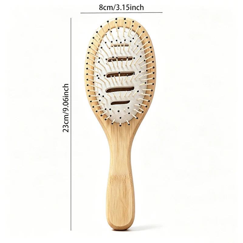 Hollow Air Cushion Hair Brush – Wet & Dry Wood Comb Air Cushion Hair Brush PLUSH