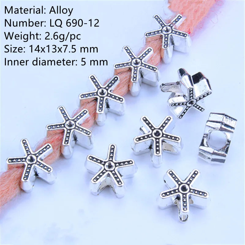 5pcs Silver Viking Dreadlock Hair Beads – Braid Cuffs & Clips