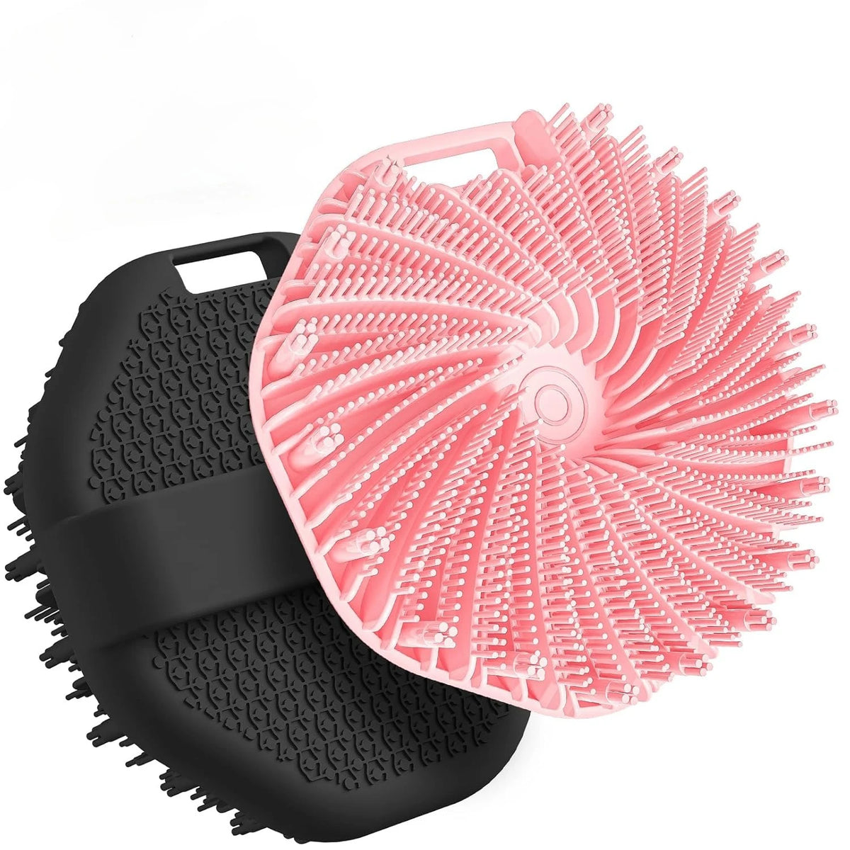 Silicone Body Scrubber Shower Brush – Exfoliating Back Brush Bath Scrubber Brush PLUSH 2PCS