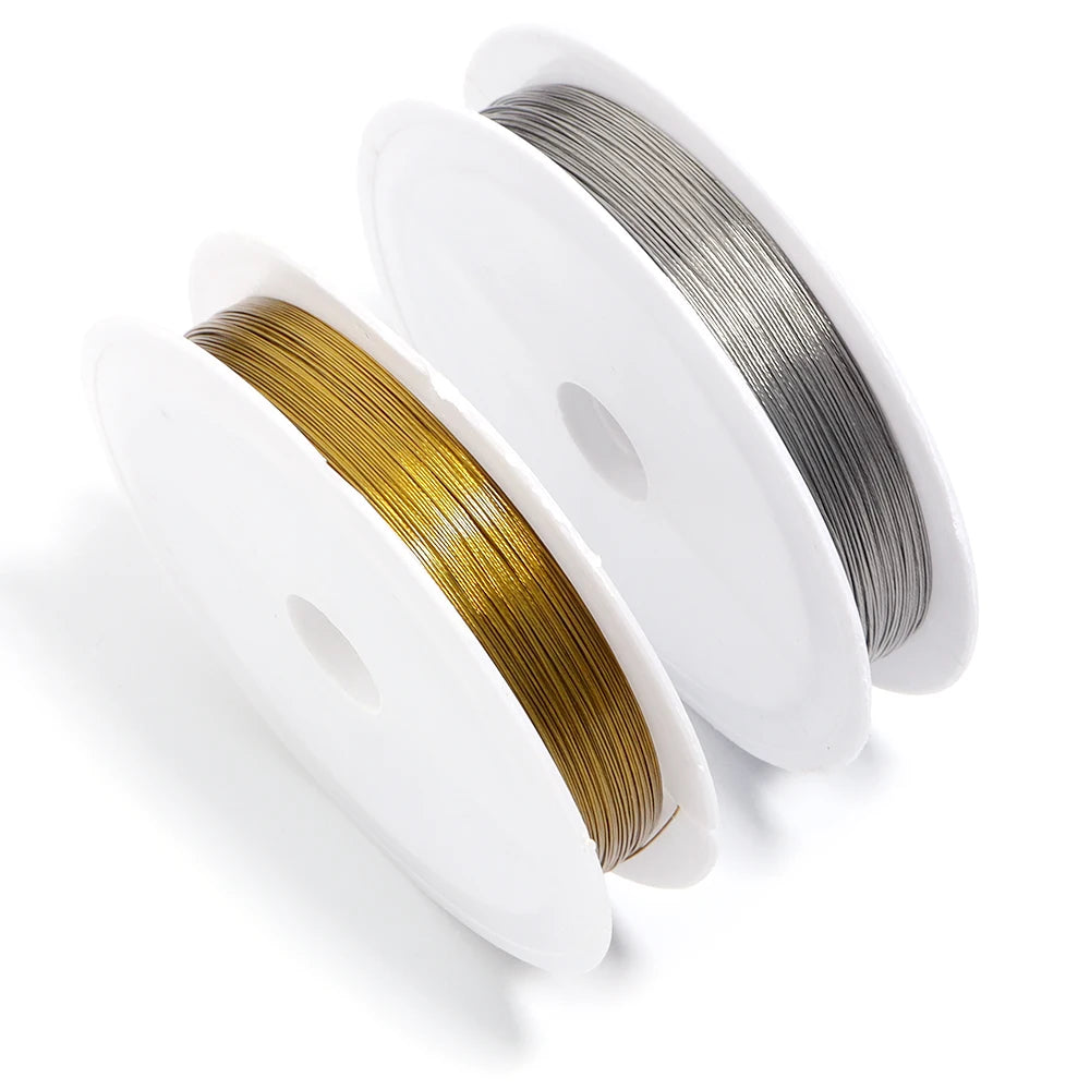 Stainless Steel Beading Wire 0.3–1mm | DIY Jewelry Cord Roll Beading Wire Cord PLUSH
