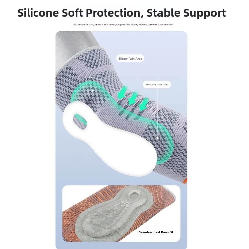Adjustable Compression Elbow Brace with Strap – Sports Support Elbow Support Brace PLUSH