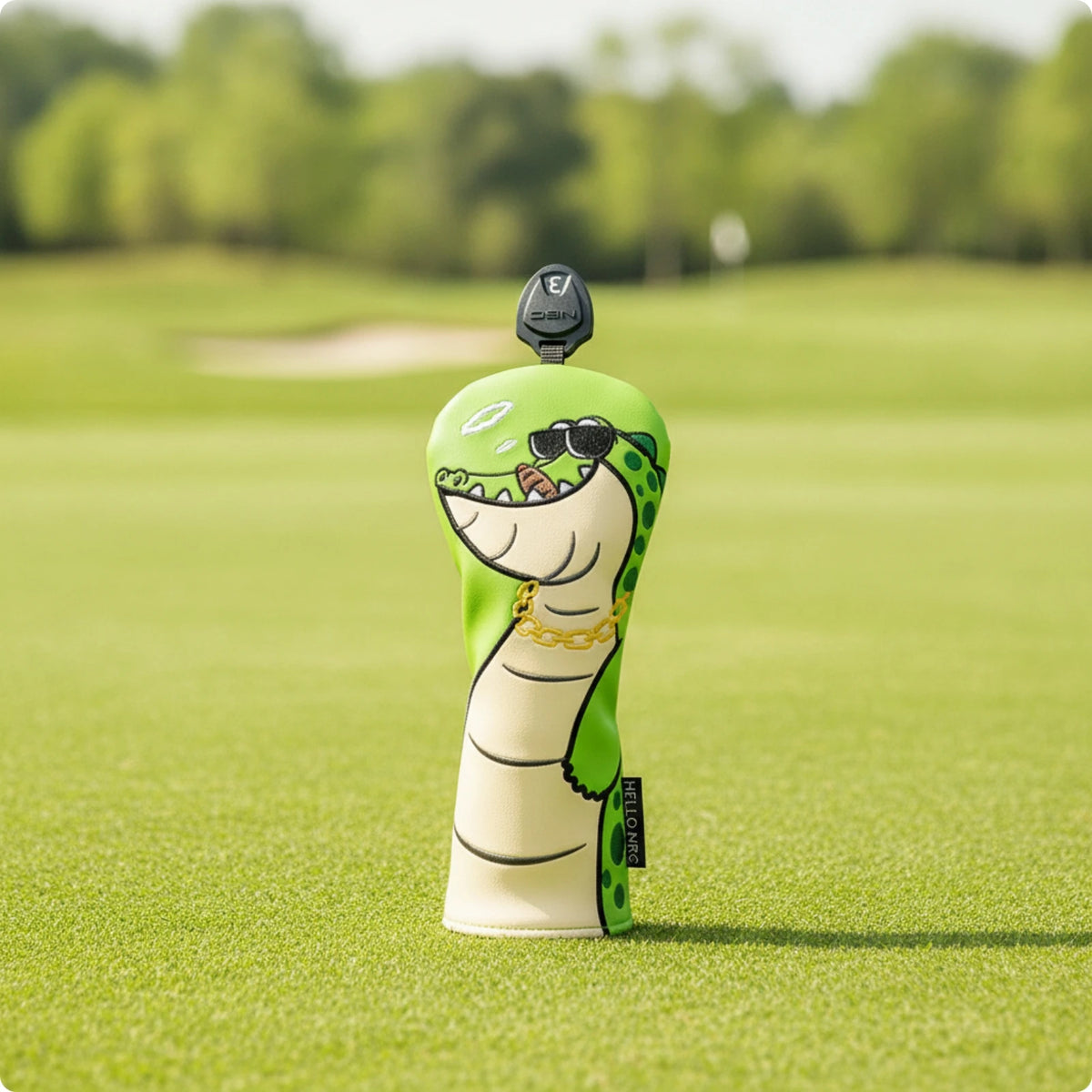 Golf Club Headcover Crocodile Design – Elastic Waterproof PU Golf Club Headcover PLUSH Fairway Wood