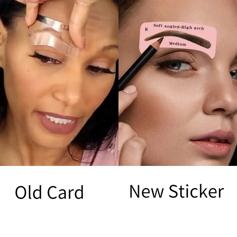 4-Sheet Reusable Eyebrow Stencils – DIY Brow Shaping Kit Eyebrow Stencil Kit PLUSH