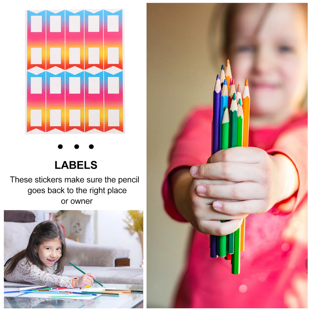 Colored Writable Adhesive Flag Labels – School & Office Stickers Adhesive Label Stickers PLUSH Default Title