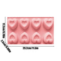 8-Cavity Heart Silicone Mold – Cake, Chocolate & Candle Making Silicone Baking Mold PLUSH Pink